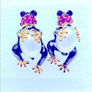 Ruby Pearl 14KGP Earrings